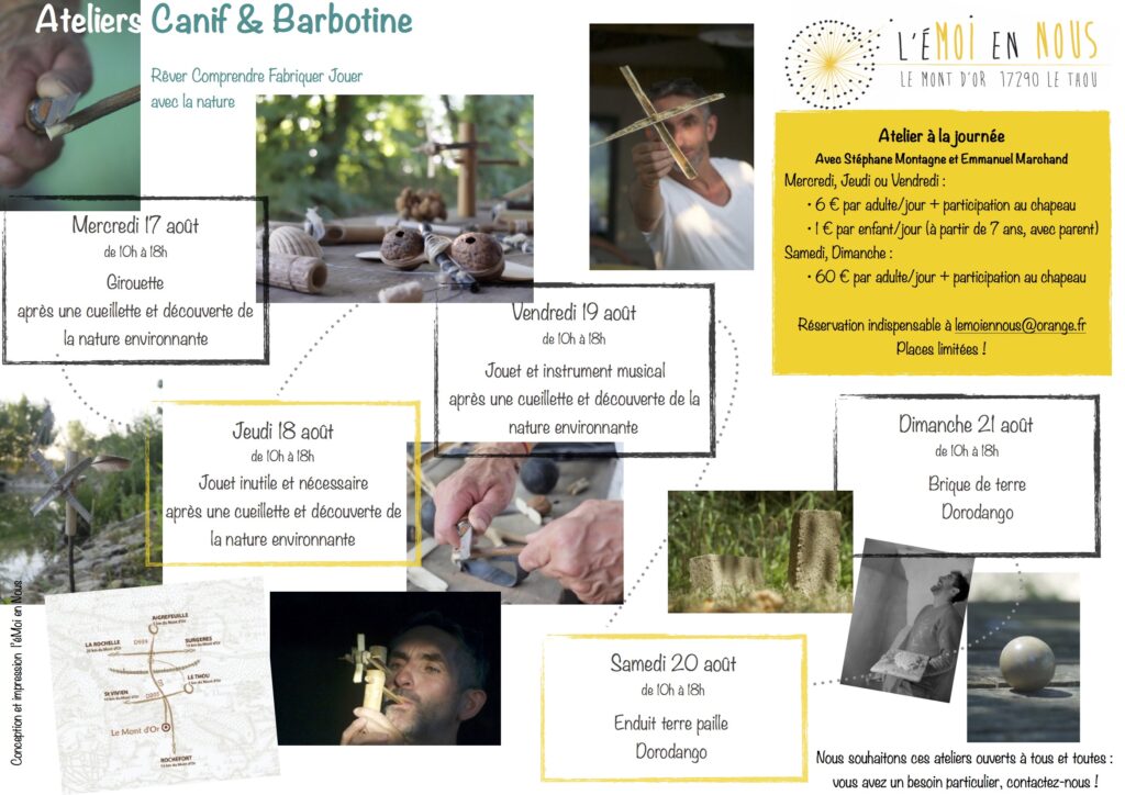 Flyer atelier Canif et Barbotine 2022 avec photo et date.

Vous avez un besoin particulier, contactez-nous !