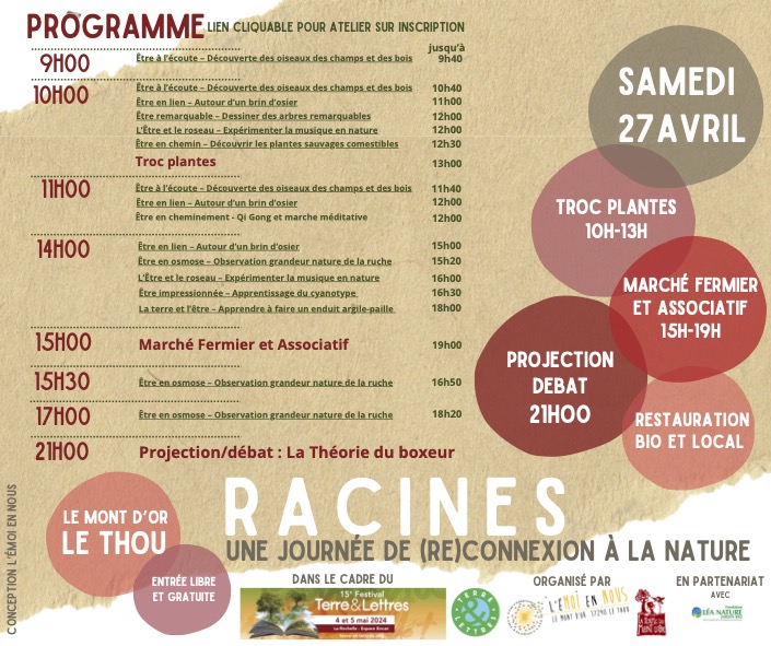 Programme Racines, le 27 avril