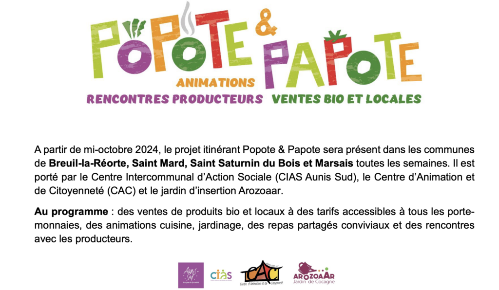 Affiche popote et papote