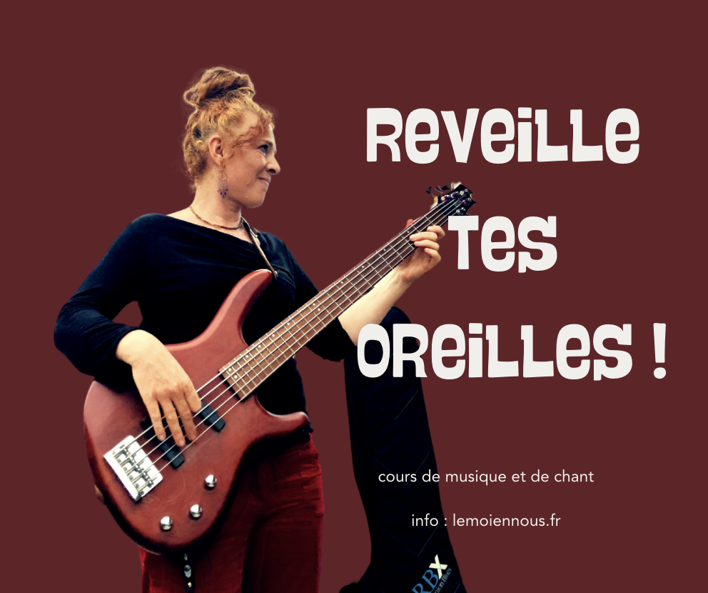celine marchand à la basse pour l'atelier réveille tes oreilles